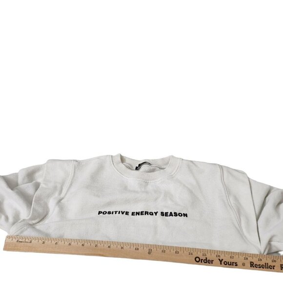 Zara Mini Dress Small White Positive Energy Season Plush Jersey Bloggers‎ Fave - Picture 7 of 9